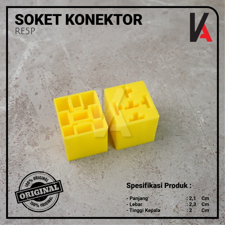 Rumah Relay RE5P / Soket Relay / Socket Cable Relay / Kaki 5 Pin (Kosongan)