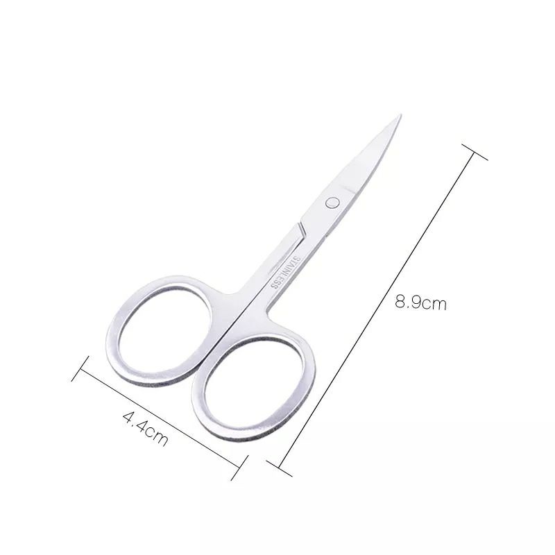 gunting alis stainless ujung lengkung havalans / eyebrow razor / gunting bulu mata