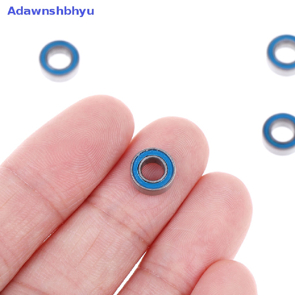Adhyu 5Pcs Biru 4 * 8 * 3mm MR84RS MR84-2RS 4x8x3mm Karet sealed ball Bearing ID
