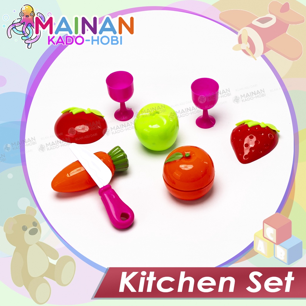 MAINAN ANAK KITCHEN SET EDUKASI MINIATUR MASAKAN SAYURAN BUAH