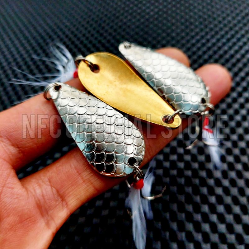 Lure metal spoon 4 cm 6,5 gram Umpan casting Baby GT Talang-talang