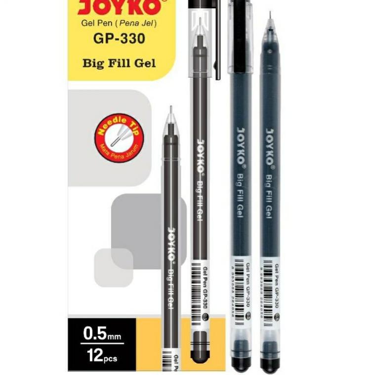 

[KODE PRODUK QTYBG4839] Pulpen Gel Joyko Big Fill Gel GP-330 (1 Lusin)