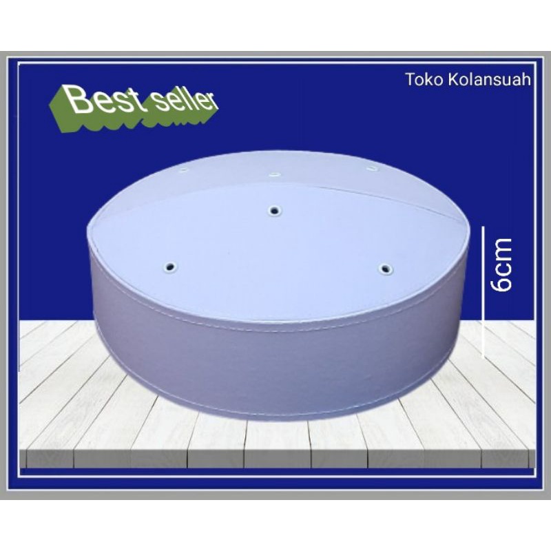 peci putih polos tinggi 6cm