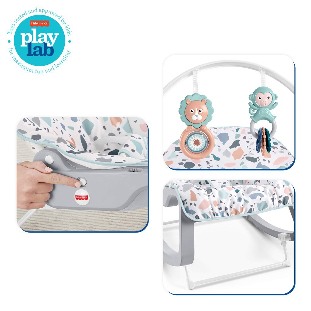 ByKiddos - Kursi Goyang Anak Bayi Balita Fisher Price Infant to Toddler Rocker Pacific Pebble