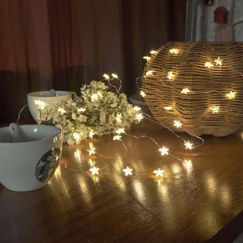 Lampu Dekorasi Taman Tangga Kamar Tidur Tahan Air Fleksibel Lampu LED String1/3M Starry Copper Wire Light Warm White Fairy String Lights Untuk Natal Tahun Baru Pernikahan Ulang Tahun