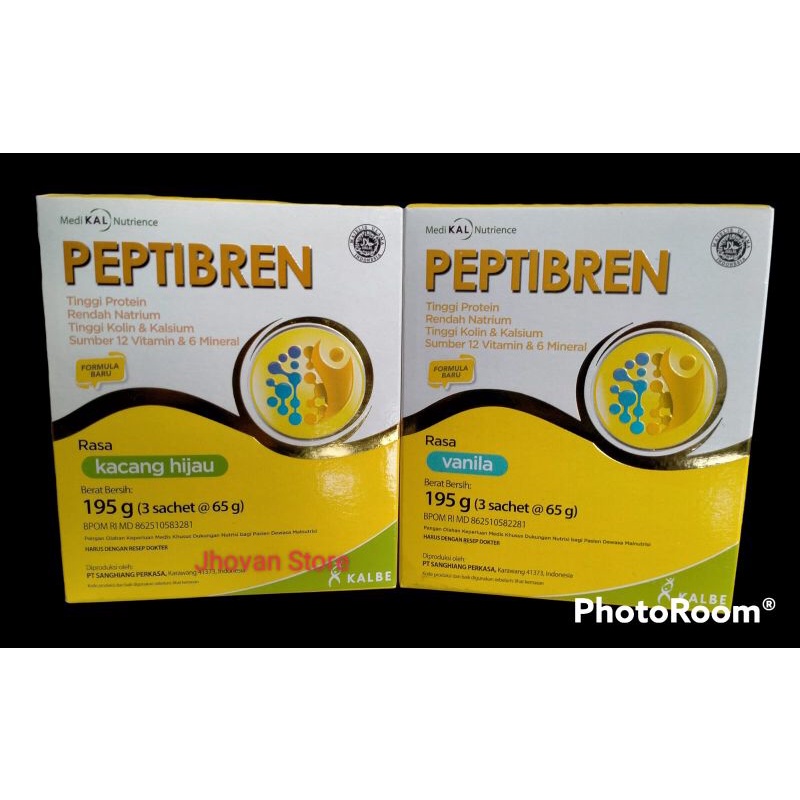 

PEPTIBREN 195gr (3 sachet @65 gr) Susu Nutrisi untuk pemulihan pasien Stroke & Alzheimer.