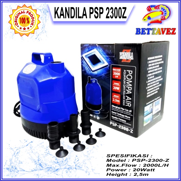 POMPA AIR CELUP AQUARIUM KANDILA PSP 2300Z WATERPUMP 2000L/PH POMPA AIR AQUARIUM 20WATT POMPA CELUP 