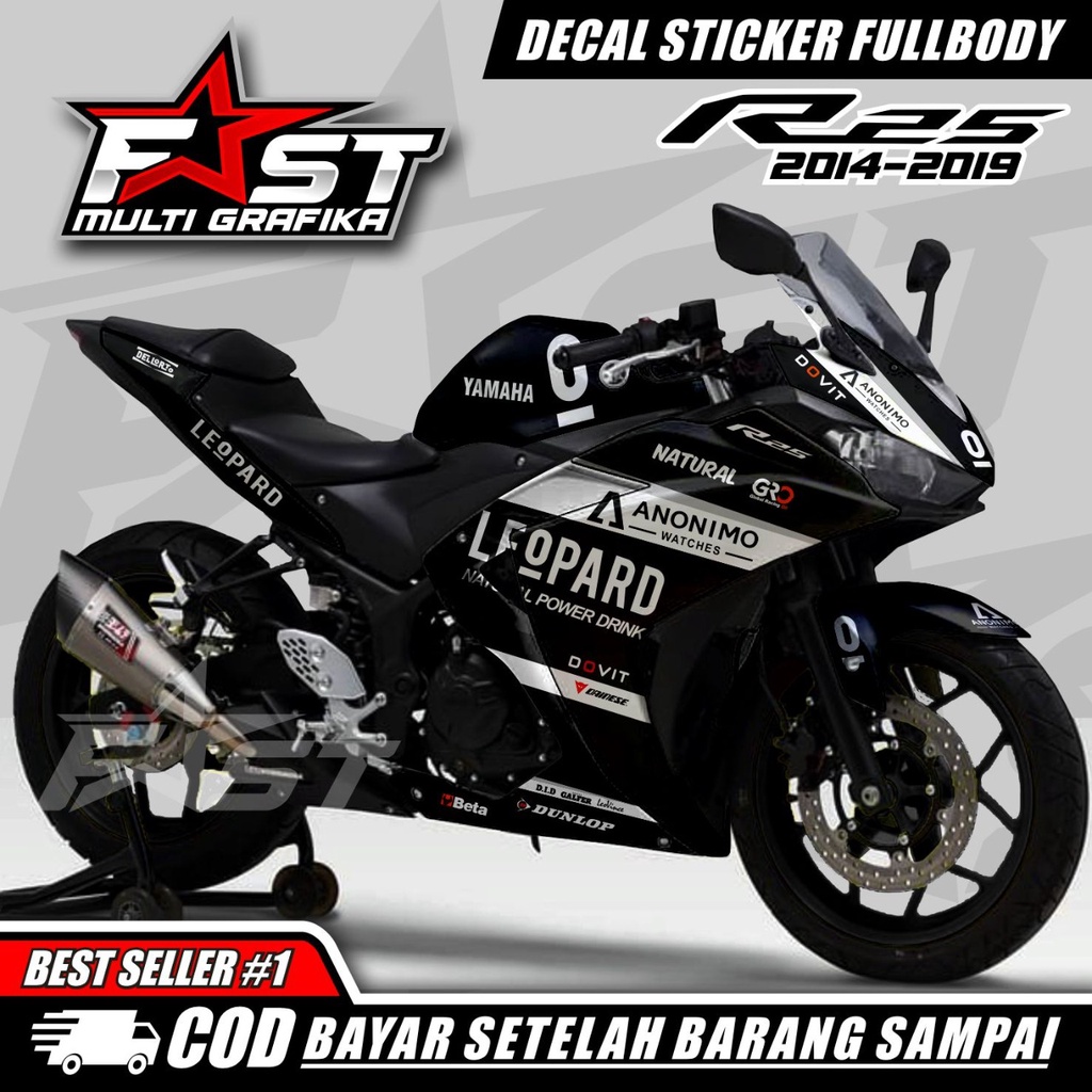 Decal R25 Stiker R25 Full Body Decal Stiker Variasi Striping R25 2014-2019 Full Body