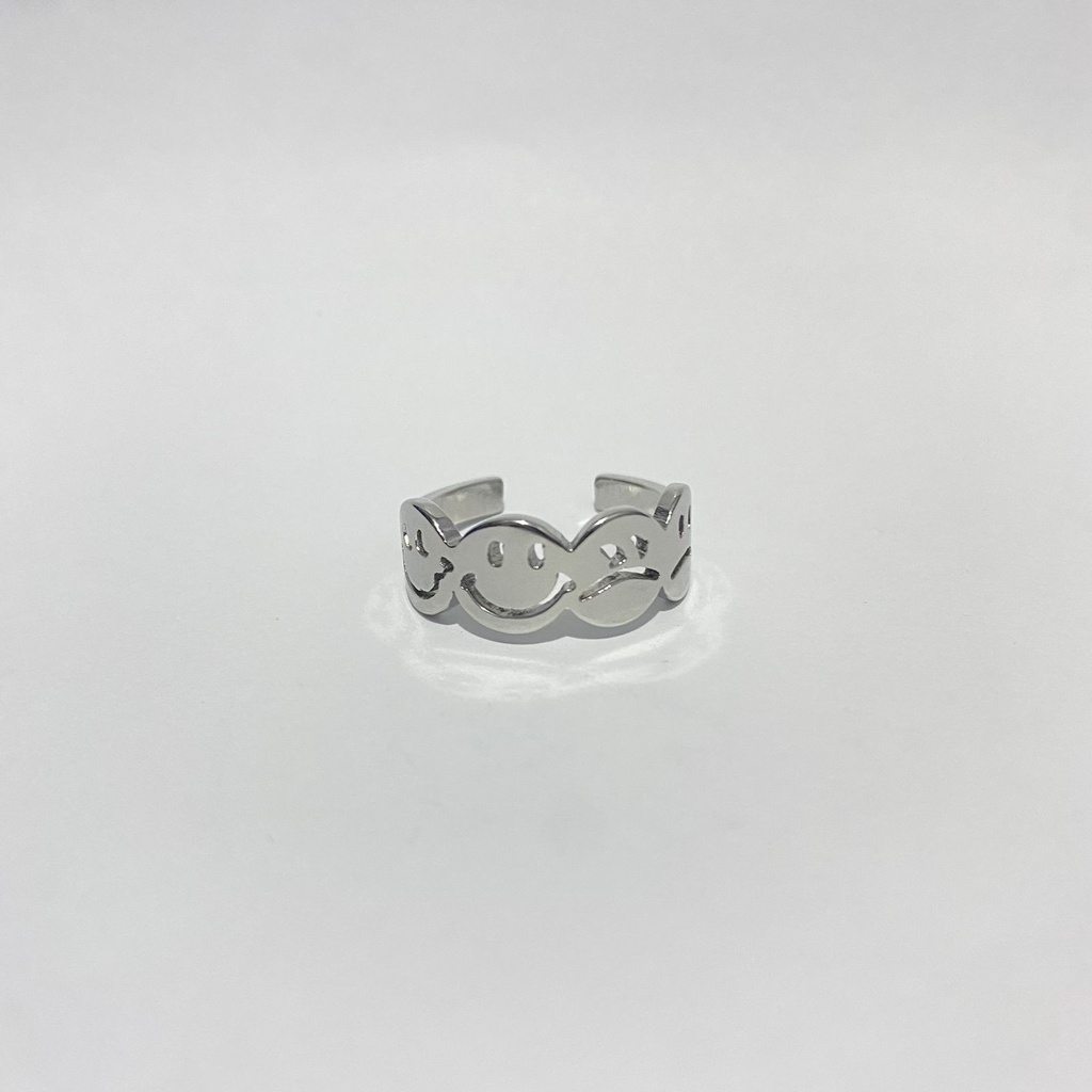 Laughhh - Fake Smile Ring Cincin Platinum