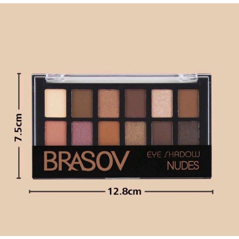 BRASOV EYESADOW PALETTE 12 COLORS - EYESADOW PALETTE 01 - 02