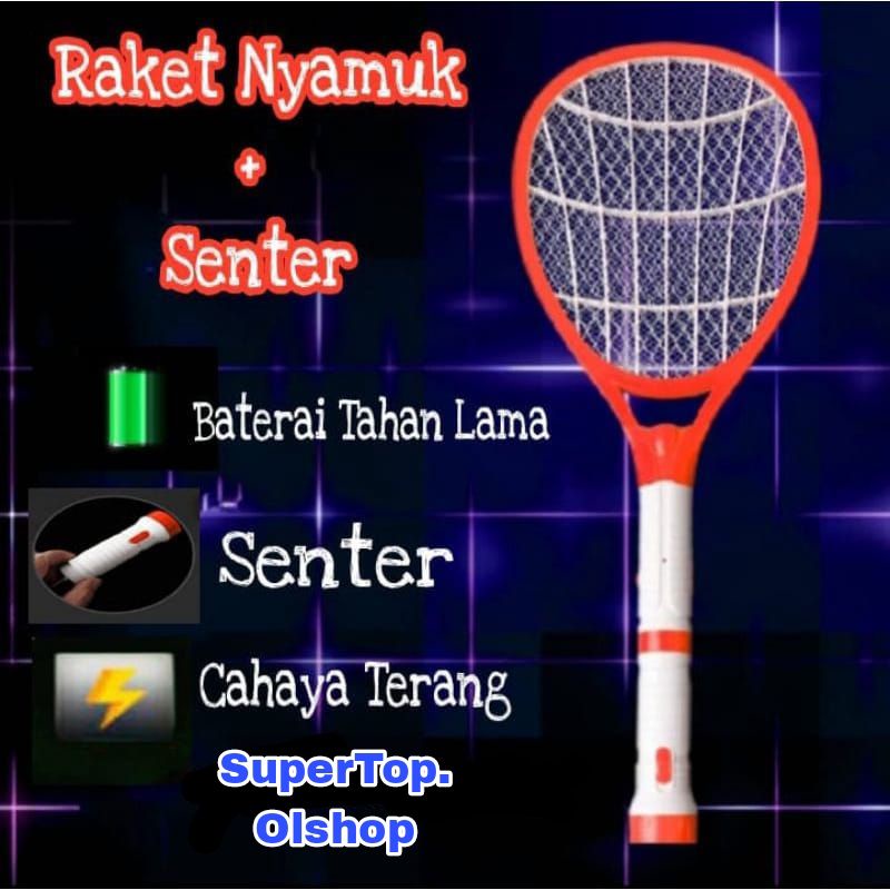 Raket Nyamuk/Nyamuk Killer Super Efektif/Rechargeable⭐ Supertop ⭐