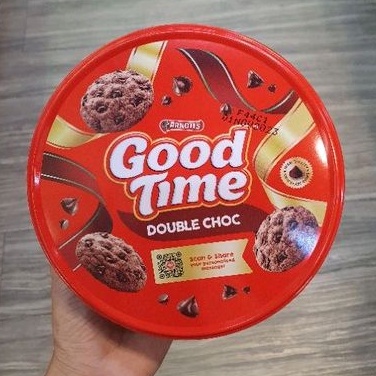 

Arnotts GOODTIME biskuit cookies 149gr good time DOUBLE CHOCO Tin kaleng