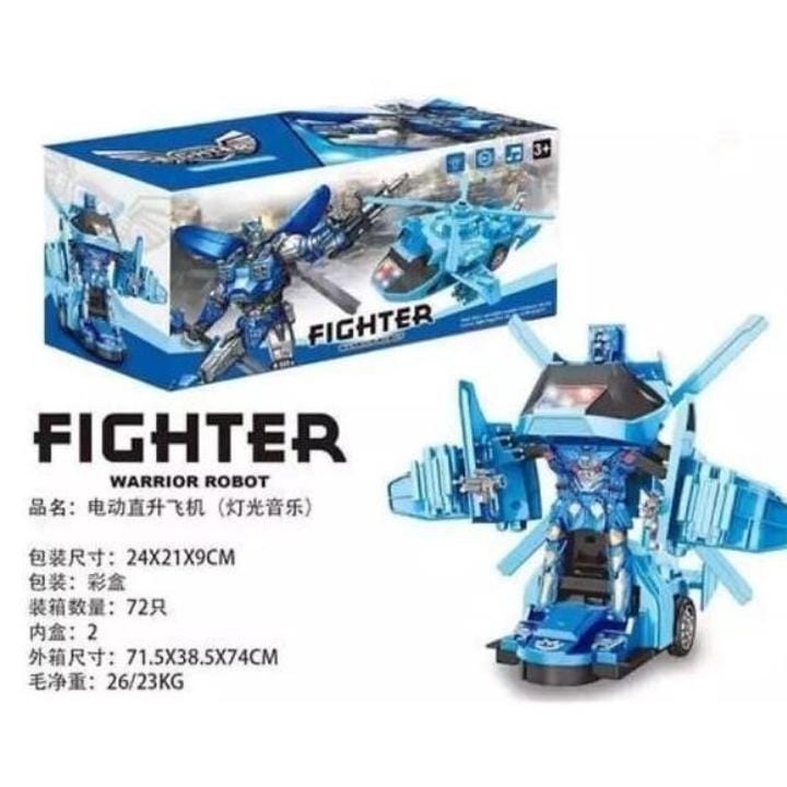 Mainan Anak Laki Laki Helikopter Trans 8999 /Mainan Keren Anak Helikopter Fighter Warrior Robot