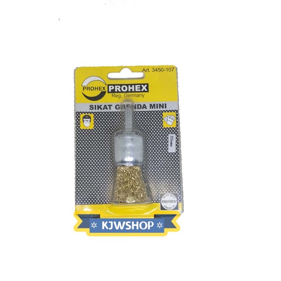 Sikat Kuningan Tangkai Bor PROHEX ( Bawah ) Brush Sikat dipasang di Mesin Bor Sikat Gerinda Mini 107