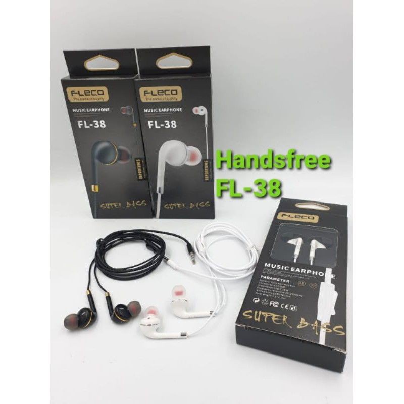 Headset Handsfree Fleco FL-38 SUPER BASS Earphone+Mic Headset Original