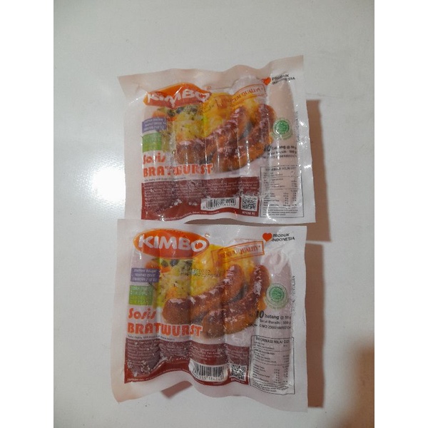 

kimbo sosis bratwurst original isi 10 500g