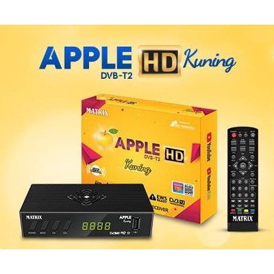 SET TOP BOX  DVB T2 MATRIX APPLE KUNING