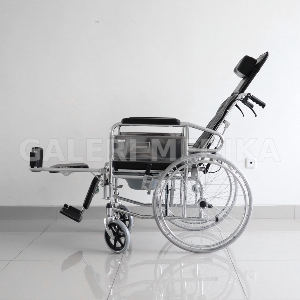 Kursi Roda 3 in 1 / Kursi Roda Multifungsi 3in1 Serenity 609 GCU Bisa BAB, Rebahan, Selonjoran, Duduk Santai