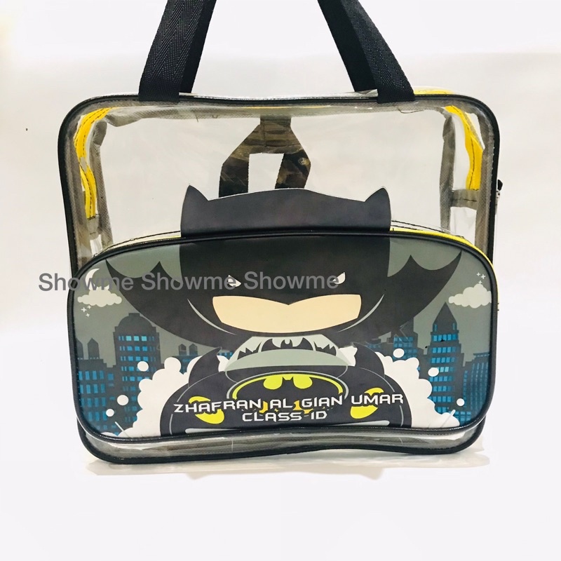 SHOWME TAS TENTENG - SWIMBAGS - GAMBAR 3D - GOODIEBAGS - BINGKISAN -  ULANG TAHUN - GIFTSET - KHUSUS CUSTOM READY GAMBAR2  SUPER HERO - BTS - CARS - BATMAN - MERMAID