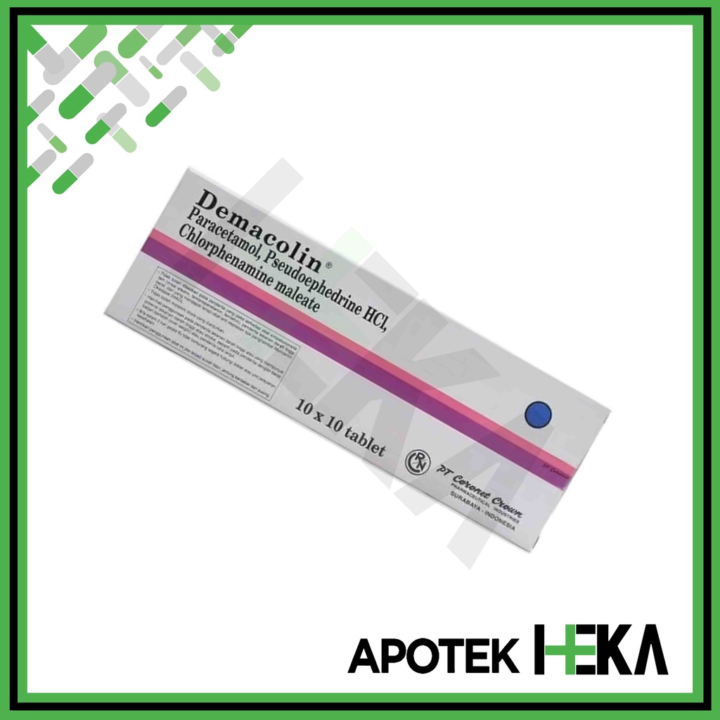 Demacolin Strip isi 10 Tablet - Obat Flu Demam Sakit Kepala (SEMARANG)