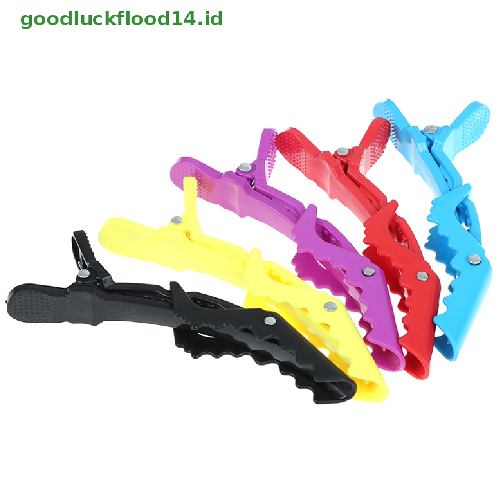 [GOOGFOUR] 5pcs Hairdressing Salon Matte Sectioning Clamp Hair Clip Jepitan Rambut Grip Cakar [Atas]