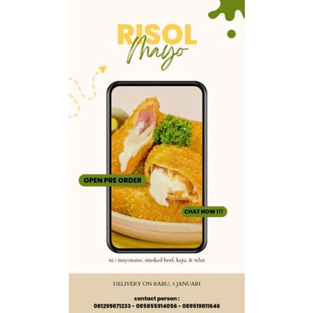 

READY Risol Smoke Beef Mayo Yummy Isi 5pcs - Khusus Layanan Instant