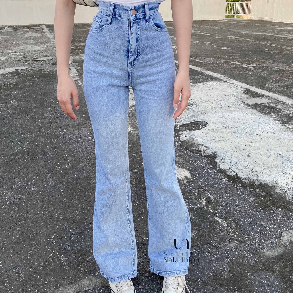 Kezia Cutbray Pants Snowblue - Highwaist Jeans Cutbray