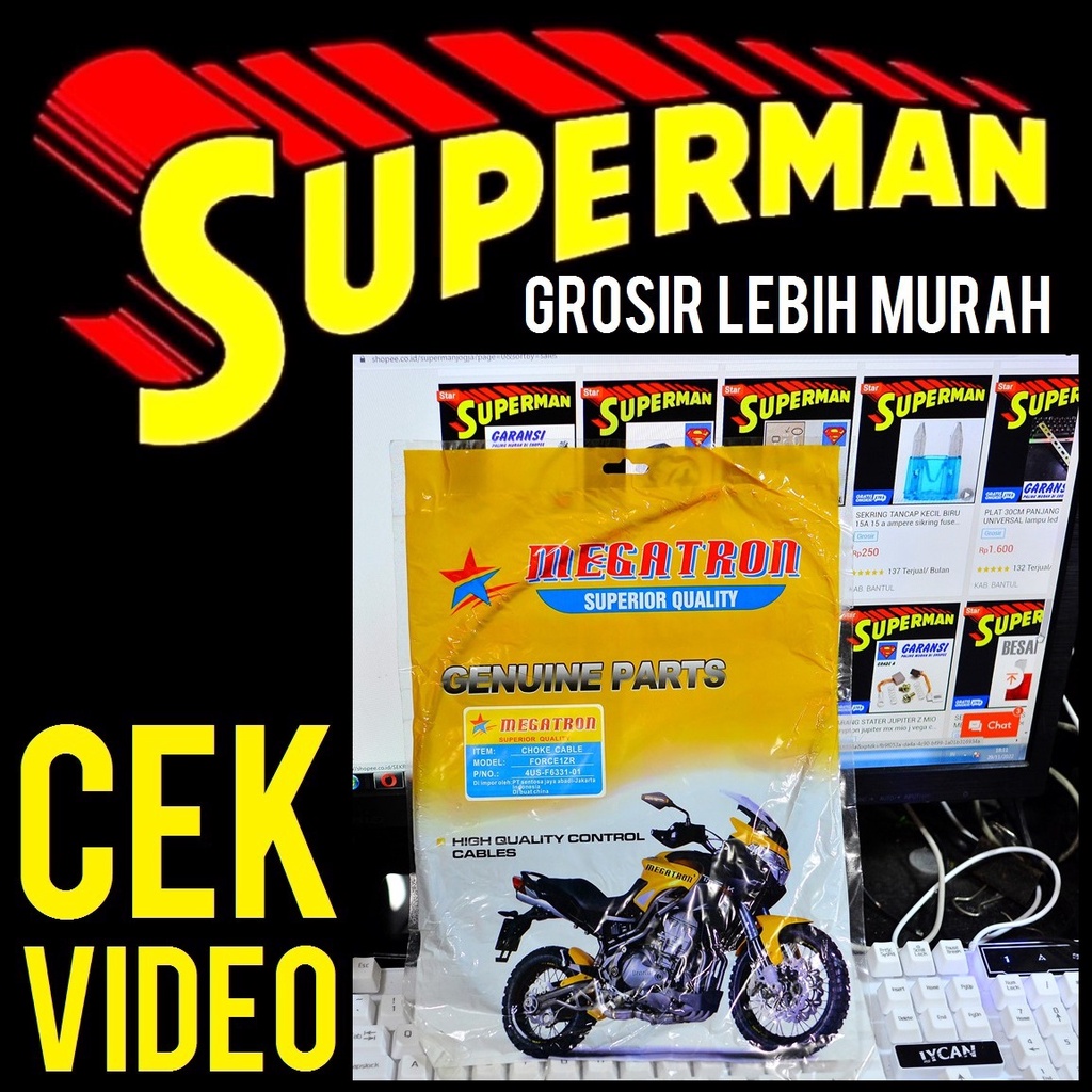 CUCI GUDANG KABEL CHOKE MEGATRON cuk f1zr shogun 125 supra fit new supra x 125 vega r new olor tali 