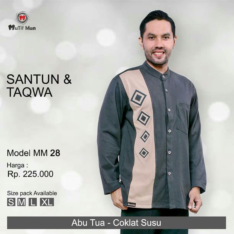 Baju Koko Pria Dewasa Lengan Panjang Katun Mutif Man 28