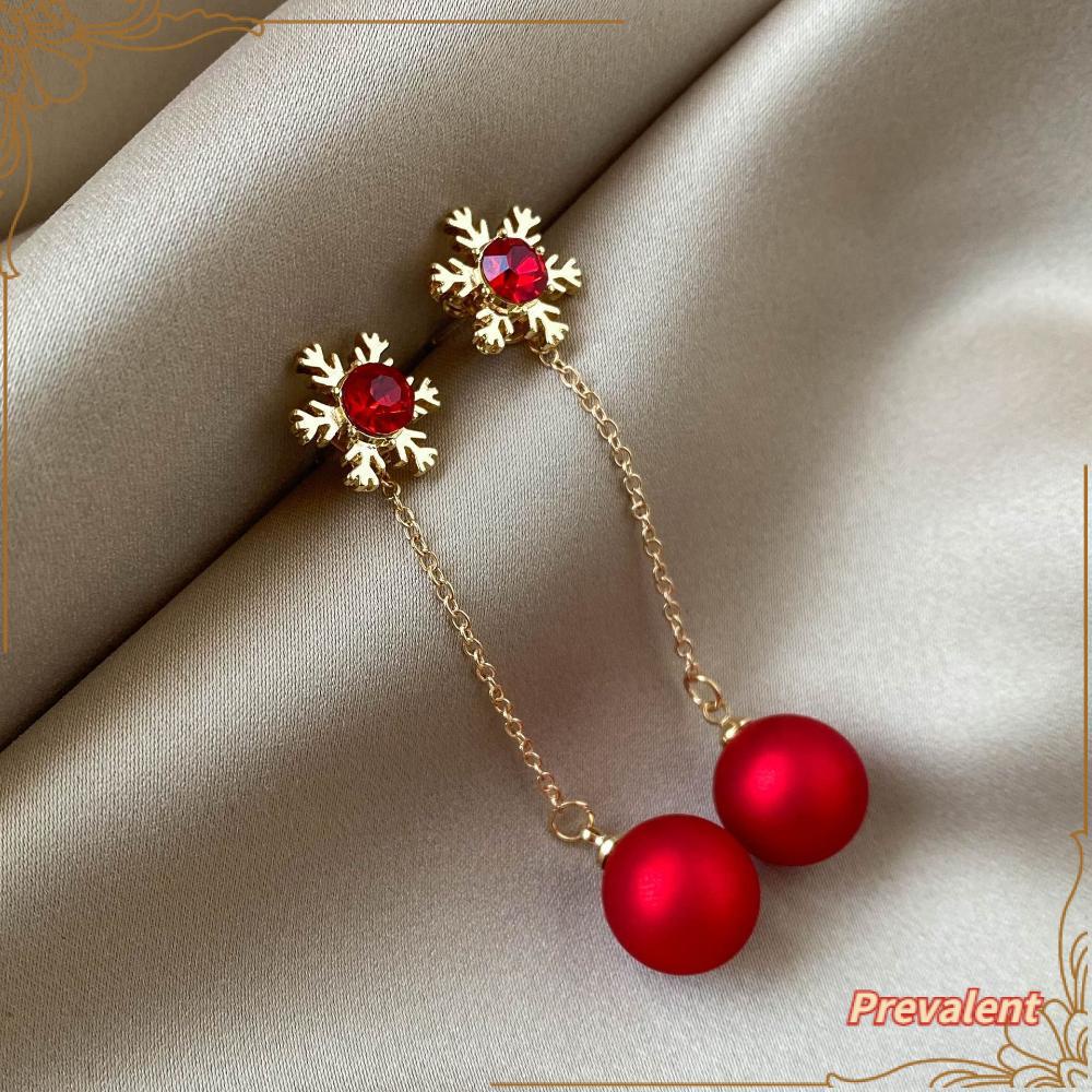 PREVA Long  Earrings Jewelry Fashion Golden Snowflake Style