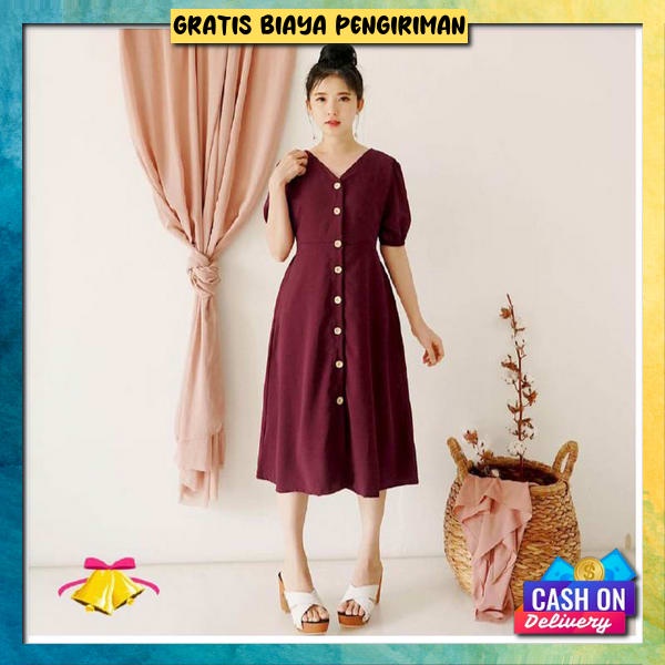 Dress Murah Wanita Dtess Cewek Dewasa Terbaru Bsju Party Murah Gaun Malam Santai Gaun Natal Premium 