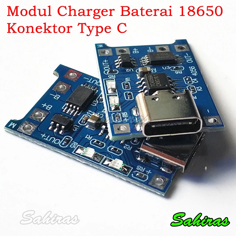 Modul Charger TP4056 Ces Baterai 18650 Dengan Proteksi Tipe USB Type C