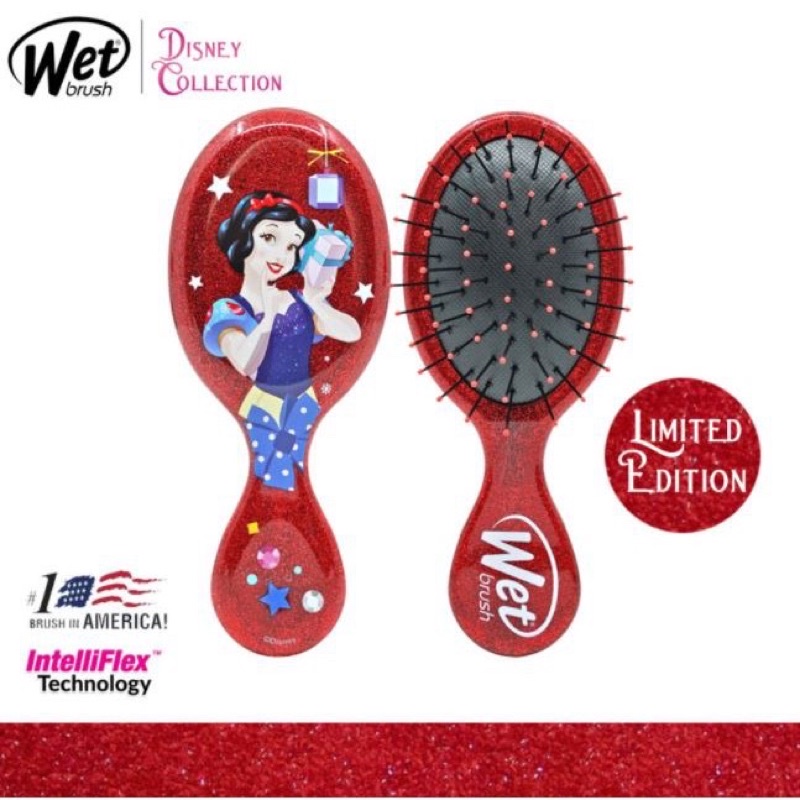 Wet Brush Mini Glitter Ball Princess Disney Sisir Anti Kusut!