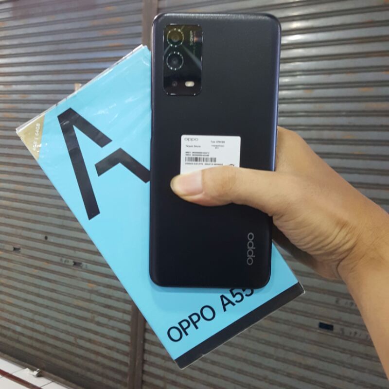 oppo a55 ram 4gb internal 64gb second bekas mulus fullset original resmi