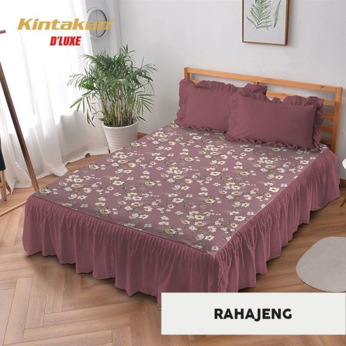 Kintakun - Sprei Rumbai King Kintakun Deluxe Terlaris Rahajeng 180x200 {Property Off Liliy Grosir