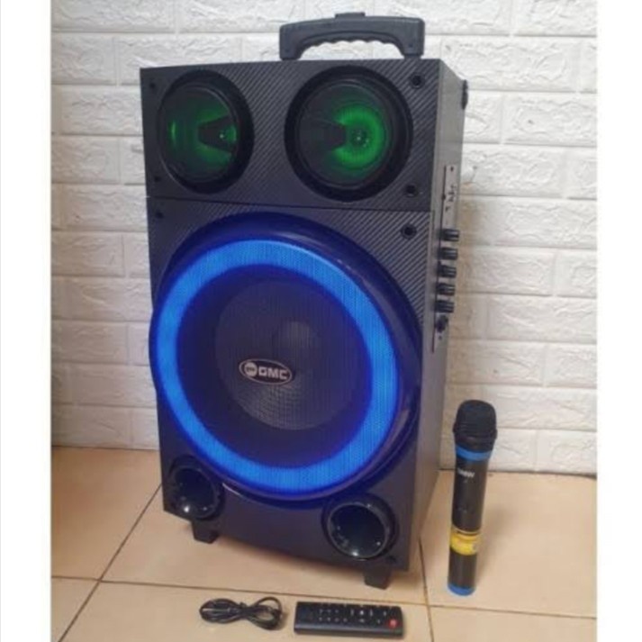Speaker Portable Meeting Bluetooth 10&quot; GMC 897L + Mic + Remote/top oke
