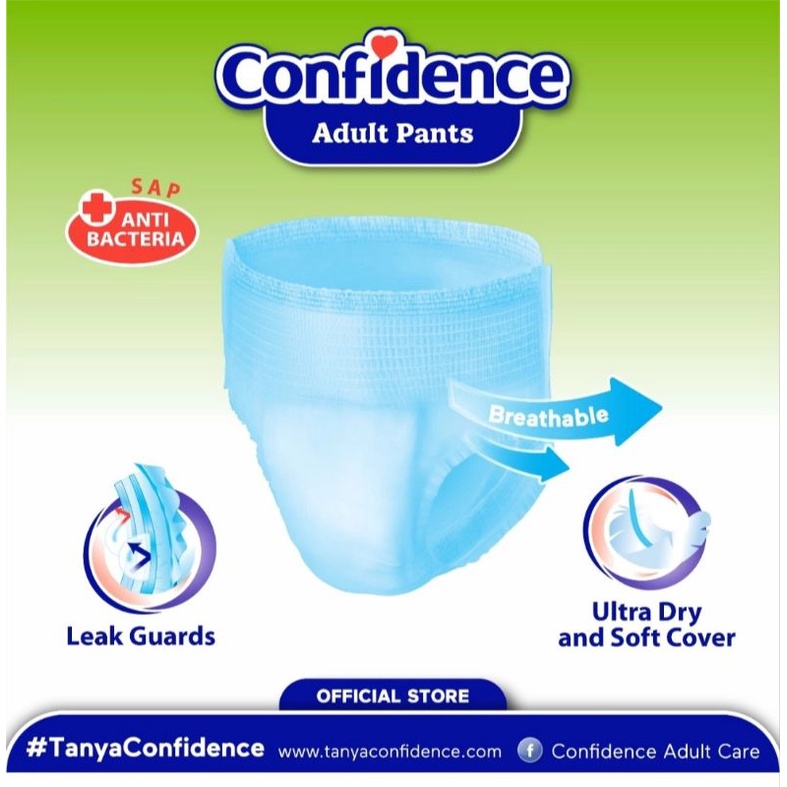 Confidence Premium Popok Dewasa Celana E-Pack M60/L48 Pcs_Confidence Popok Dewasa Celana