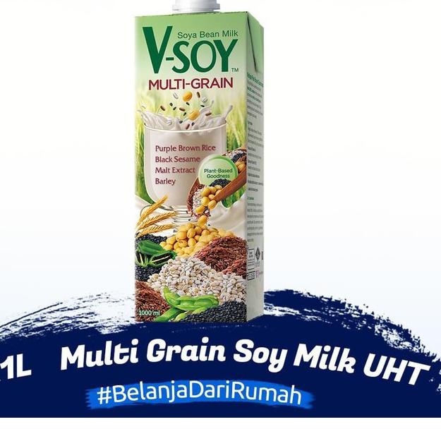 

Big Sale V-SOY VSOY Multi Grain Soy Milk UHT 1L 1liter 1 liter