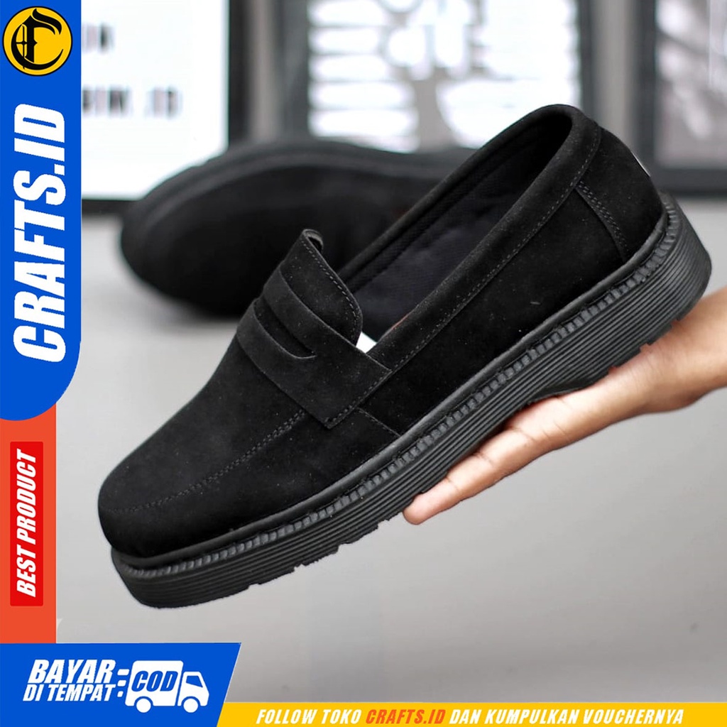 CRAFTS - Sepatu Docmart Formal Pantofel Kerja Hitam Pria