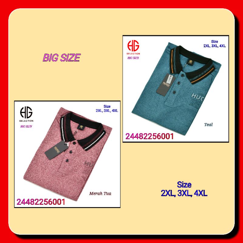 Kaos Kerah Pria Big Size Jumbo Hugo Selection 24482256001