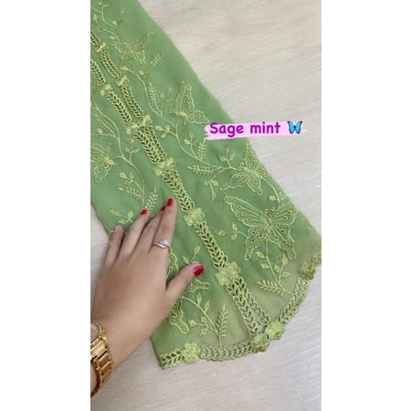 Kain bordir motif kupu kupu kain kebaya bordir// kain kebaya terbaru// kain kebaya bordir murah// ke