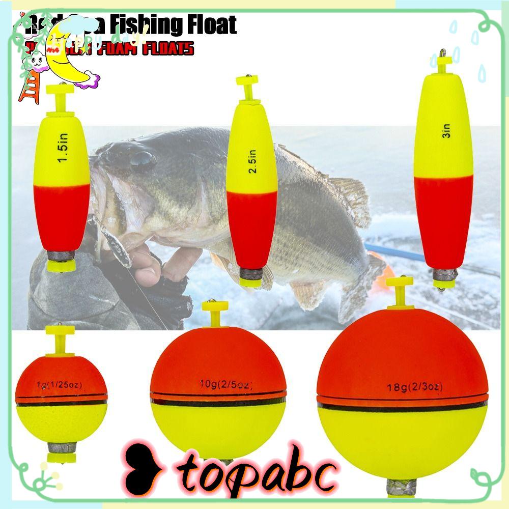 Top 5pcs Pelampung Pancing Laut Merah Pelampung Merah Kuning Kapasitas Bobot Timbel Busa Eva