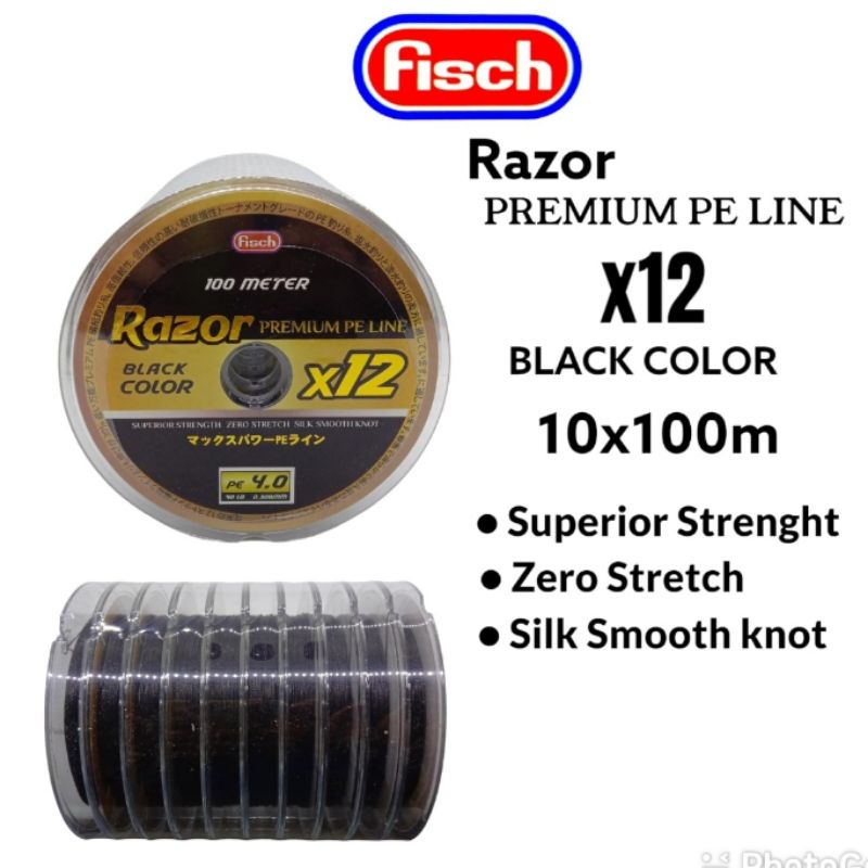 PE Fisch Razor X12 Black 100m Connect Line