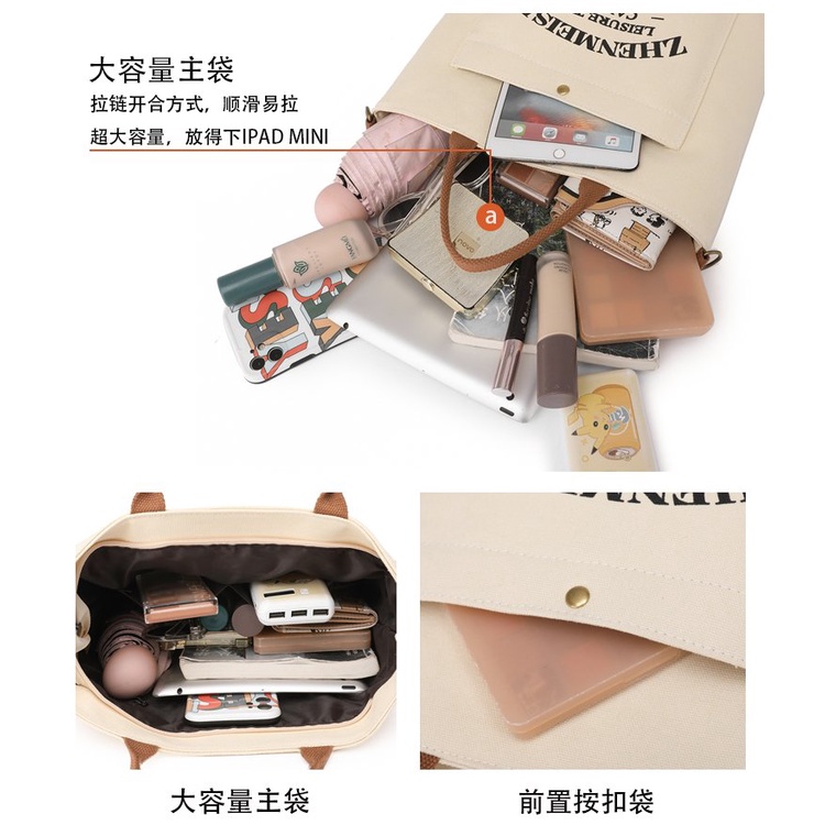 ZC 3824 RISCE TAS HAND BAG IMPORT WANITA CEWEK PEREMPUAN JAKARTA BATAM KANVAS