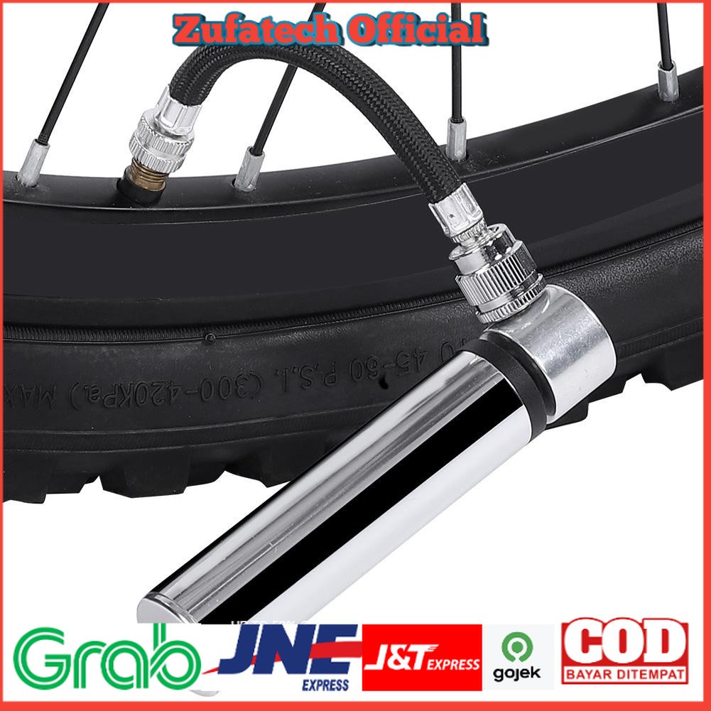 DUUTI Pompa Manual Ban Sepeda Mini Bike Pump 120 PSI - PP-06 - Silver