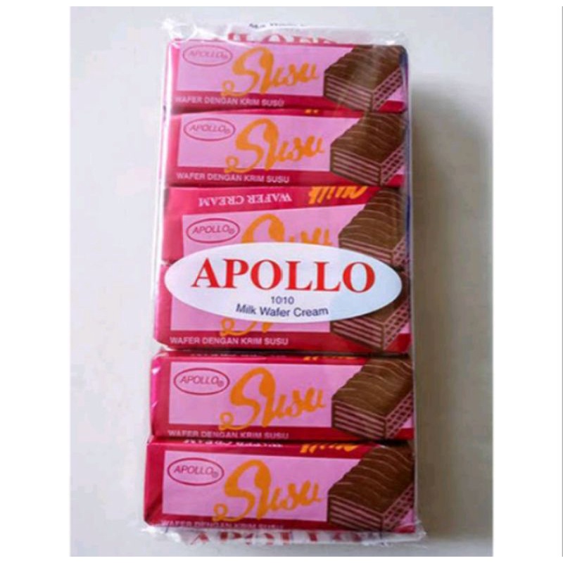 wafer Apollo rasa coklat dan susu isi 12pcs