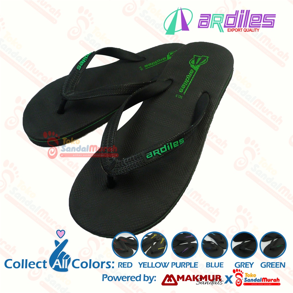 Toko Sendal Murah - Sandal Jepit Anak Perempuan Laki - Laki /  Sandal Jepit Karet Anak Ukuran Tanggung Hitam  Polos [Toko Sendal Murah Kids 03 Ardiles Black pearl]