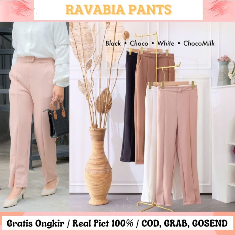 RAVABIA PANTS / CELANA KERJA / CELANA SCUBA / JUMBO SIZE