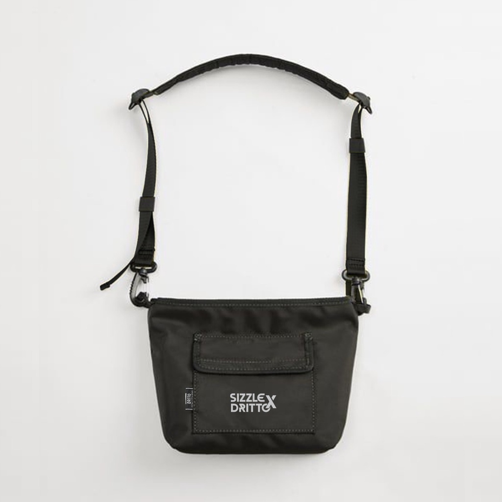 Dritto Slingbag &quot;Borzu&quot; - Tas Selempang Unisex - Hitam