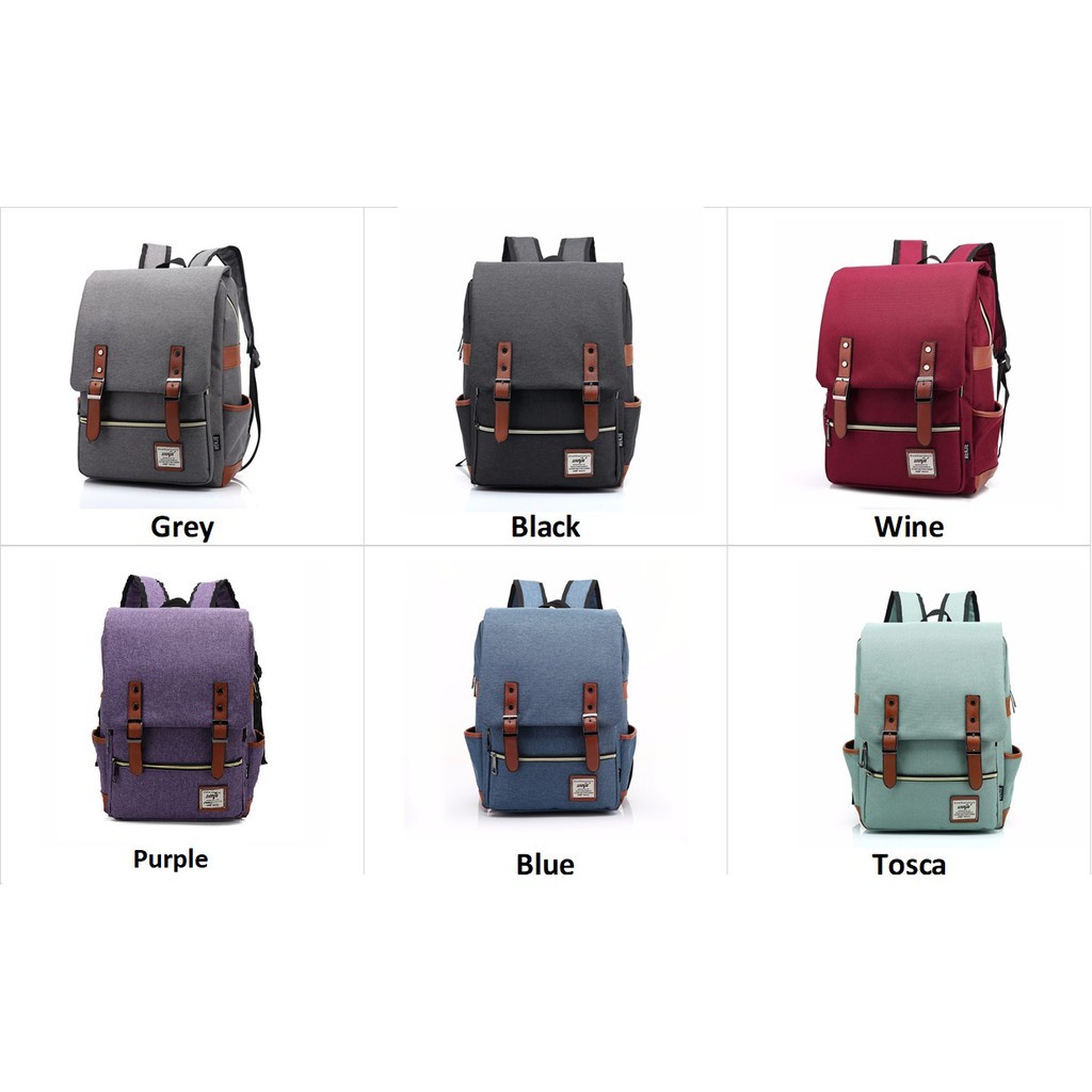 KOREAN STYLE BACKPACK/TAS RANSEL DENGAN PORT CHARGER IT-01